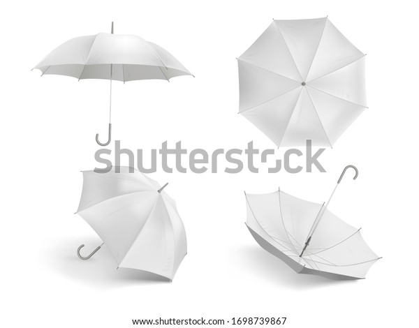 Download Realistic White Umbrella Mockup Blank Open Stock Vector Royalty Free 1698739867