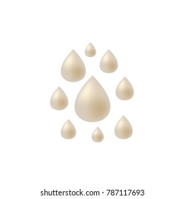 realistic white water drop design vector illustration eps 10