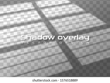 Realistic window light and shadow. Shadows, overlay effects mock up. Photo-realistic Vector illustration.
Blank white background for design. 