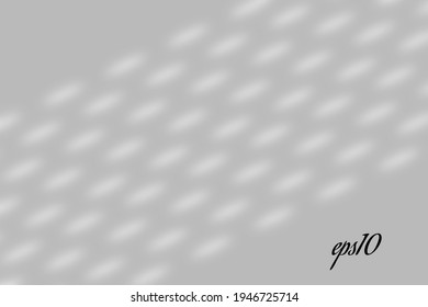 Sombra de ventana realista. Efecto Superposición múltiple. Luz de sombra larga en la pared o el suelo. Escenas de gradiente de malla de luz natural. Perforación oval. Fondo natural para el diseño. Ilustración del vector