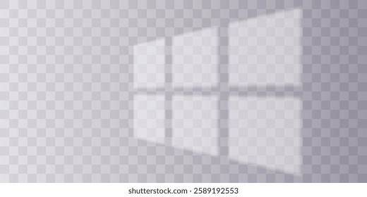 Realistic windows of light and shadow. Vector illustration.EPS 10.Vector.