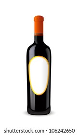 Realistic wine bottle