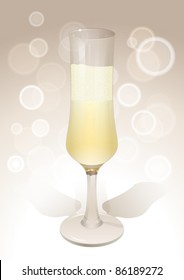 Realistic wine glass. EPS10 vector format. Raster version available in my portfolio
