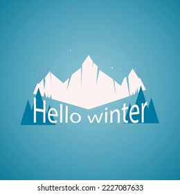 Diseño de logotipo de invierno realista