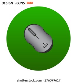 realistic wireless mouse. icon. vector design