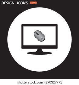 realistic wireless mouse. icon. vector design