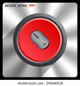 realistic wireless mouse. icon. vector design