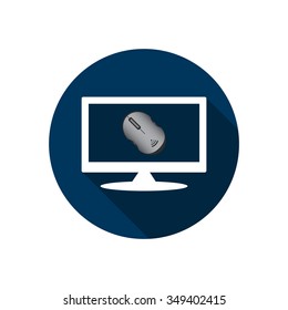 realistic wireless mouse. icon. vector design