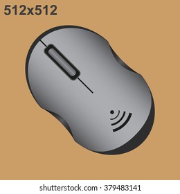 realistic wireless mouse. icon. vector design