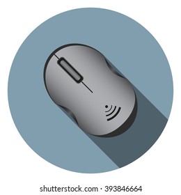 realistic wireless mouse. icon. vector design