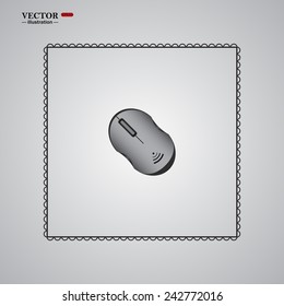 realistic wireless mouse, vector illustration, EPS 10