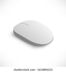 Realistic wireless vector computer mouse Isometric Vector Illustration. 3d electronics icon isolated on white background. For Mobile, Web, Application