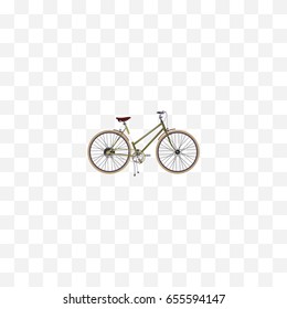 Realistic Woman Cycle Element. Vector Illustration Of Realistic For Girl  Isolated On Clean Background. Can Be Used As Girl, Woman And Bike Symbols.