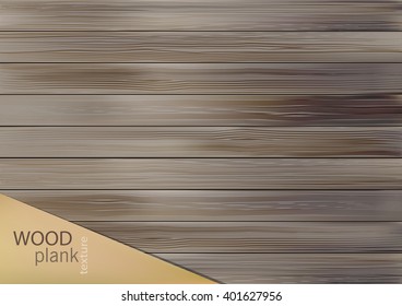 Realistic wood planks texture. Vector image.