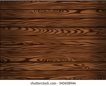 Realistic, Wood texture. Background. Brown. Veins. Boards. Vector.