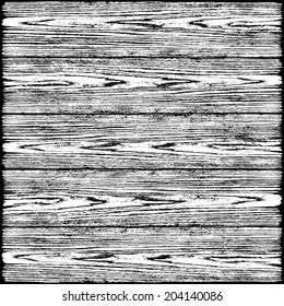 Realistic wood texture background five plank with annual years circles. Empty black white color natural pattern swatch template. Backdrop size square format. Vector illustration design elements 8 eps