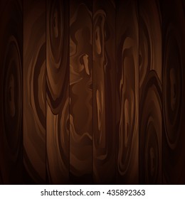 Textura de madera realista. Fondo marrón de textura de madera. Ilustración vectorial.