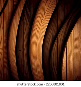 Realistic wood texture plank background, fiber texture pattern - Vector illustration