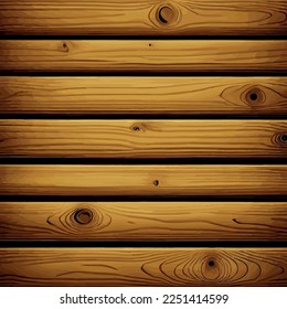 Realistic wood texture plank background, fiber texture pattern - Vector illustration