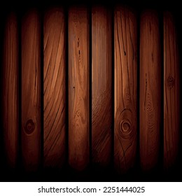 Realistic wood texture plank background, fiber texture pattern - Vector illustration
