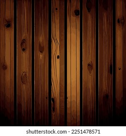 Realistic wood texture plank background, fiber texture pattern - Vector illustration