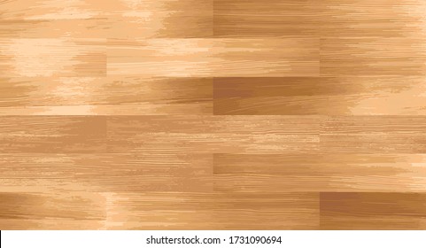 Wood realista texturizó un patrón sin fisuras. Tablero de madera, suelo de color marrón natural o textura repetida de la pared. Plantilla de ilustración vectorial para diseño, interiour plana, impresión, papel, decoración, fondo fotográfico