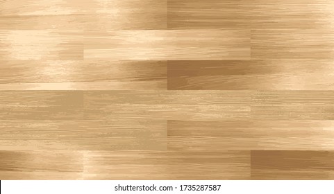 Realistic Wood textured seamless pattern. Wooden board, natural brown floor or wall repeat texture. Vector illustration template for design, flat interiour, print, paper, decor, photo background