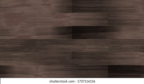 Realistic Wood textured seamless pattern dark gray. Wooden board, natural brown floor or wall repeat texture. Vector illustration template for design, flat interiour, print, decor, photo background