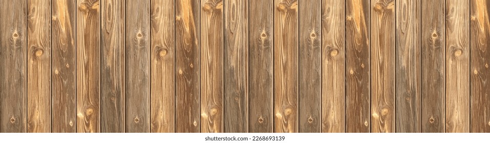 Realistic wooden background, panel texture with material structure for interior floor design. Rustic brown oak timber plank surface with hole. Dark aged stained woodwork illustration for carpentry.