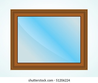 Realistic wooden frame. Vector.