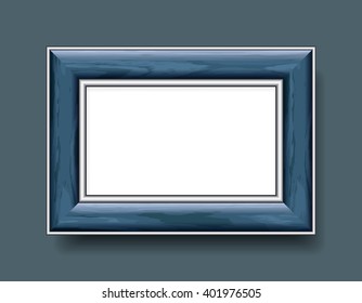 Realistic wooden frame.Vector illustration.
