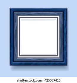 Realistic wooden frame.Vector illustration.