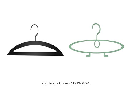 Realistic wooden hangers. For coats, sweaters, dresses, skirts, pants. Design template,layout for graphics, advertising.