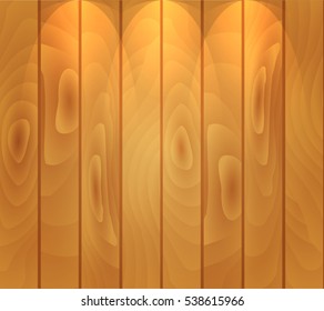 Realistic wooden natural Background hand drawn template. Lamp lights, illuminate. Vector Illustration