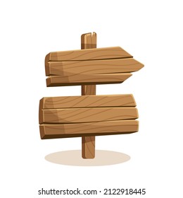 Realistic wooden pointer, billboard, signboard, Vector. Blank banner set. Rustic signpost for country design. blank pointer wood texture. Arrow road guidepost, symbol of adventure and navigation.
