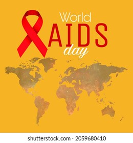 Realistic world aids day background Vector