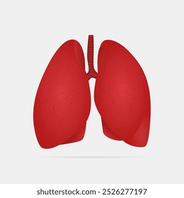 Realistic world pneumonia day with isolated image of healthy human lungs vector illustration