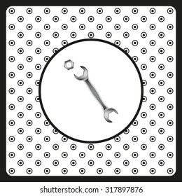 realistic wrench. icon. vector design