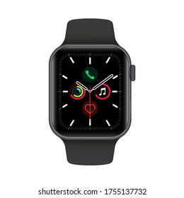 realistic wrist smart watch isolated on white background, icon Smart Watch. Vector EPS 10