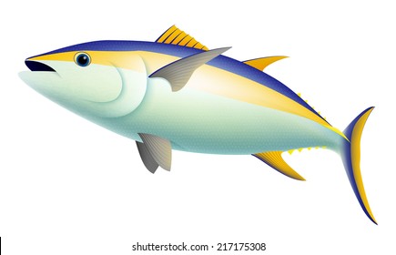 Realistic Yellow Fin Tuna Fish