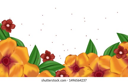 Realistic Yellow floral flower pattern 