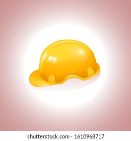 realistic yellow helmet vector design, Illustration of yellow helmet.