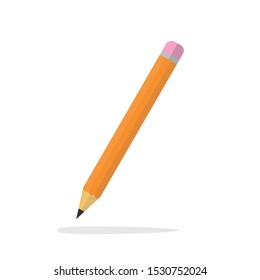 Realistic yellow pencil icon. Vector illustration.Eps 10