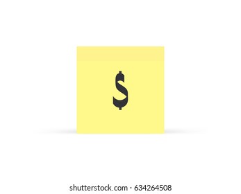 realistic yellow sticker,vector