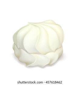 realistic yellow zephyr on a white background with shadow.