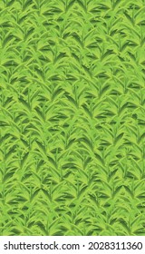 Realistic yellow-green grass, lawn background - Vector illustration