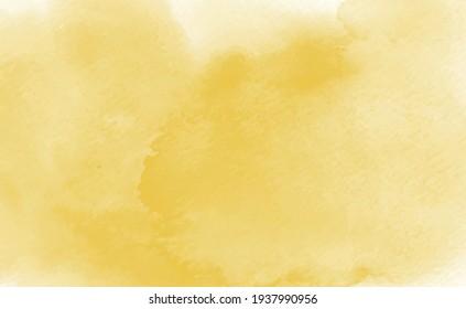 Realistic yellow-orange watercolor panoramic texture on a white background - Vector illustration