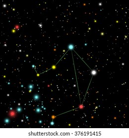 Realistic zodiacal constellations. Libra