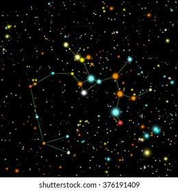 Realistic zodiacal constellations. Sagittarius