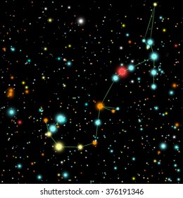Realistic zodiacal constellations. Scorpius